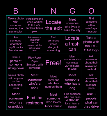 Interactive BINGO Card