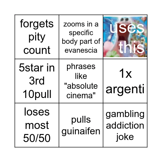 Sheet 6 Bingo Card
