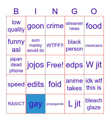 ig reels bingo Card