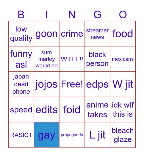 ig reels bingo Card