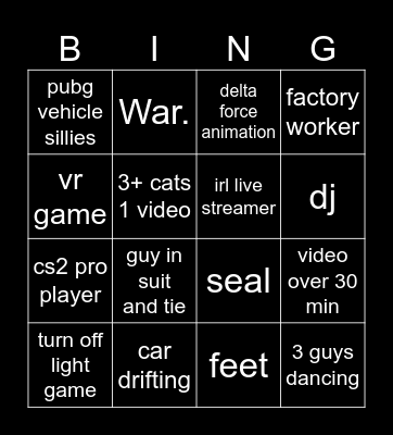 douyin Bingo Card