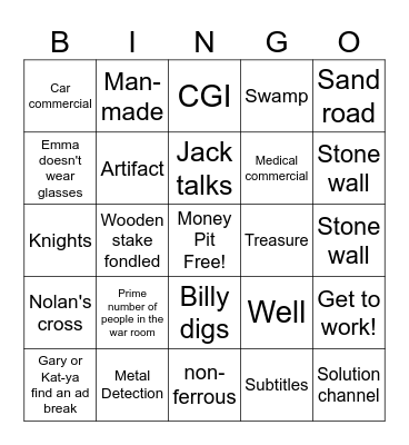 Wild Card - "Medieval" Bingo Card