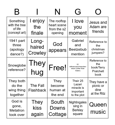 GO3 Bingo Card