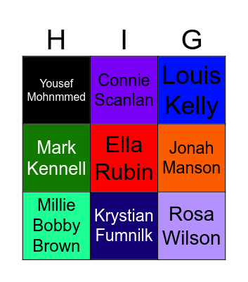 High School * Bingo Card