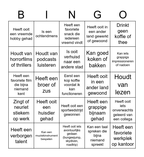 Team Inburgering Bingo Card