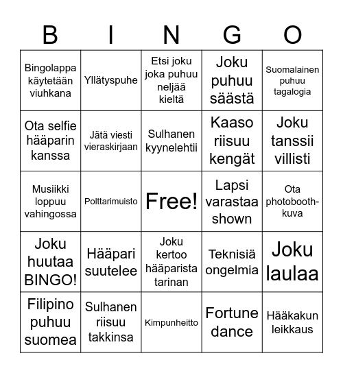 Hää Bingo Card