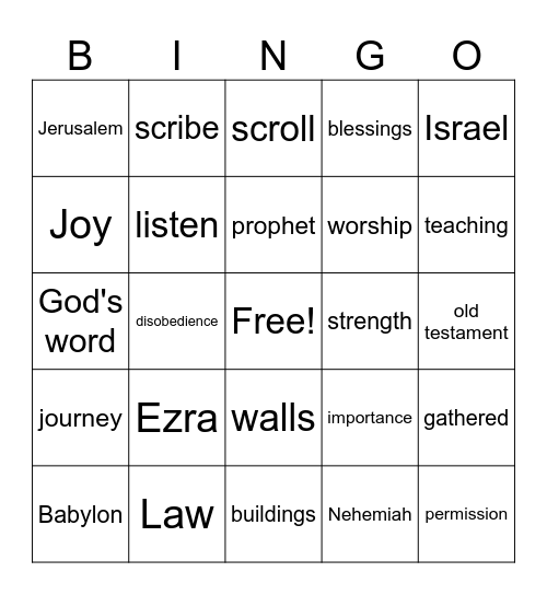 Ezra Read The Law Bingo Card
