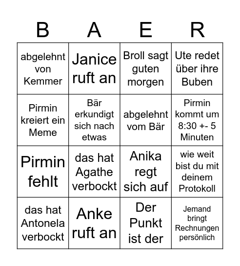 Rathausleben Bingo Card