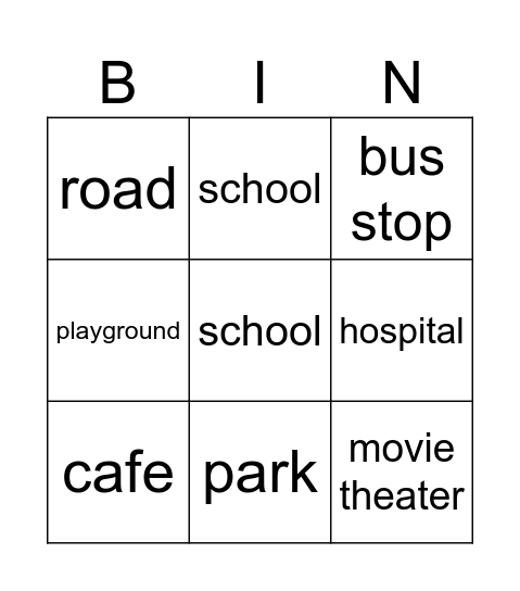 Where we live SM2 Bingo Card