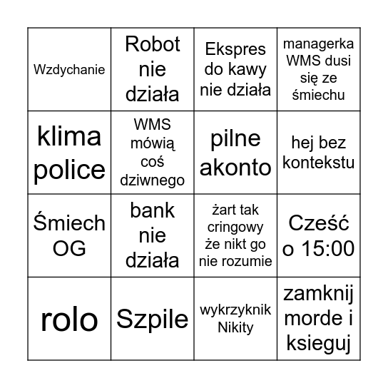 Bingo Card