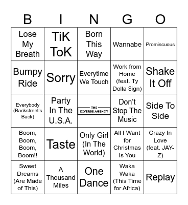 PWC - Muziekbingo Card