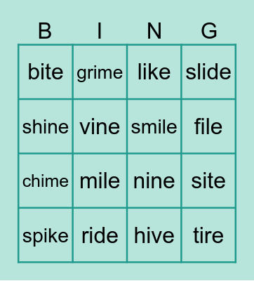 BING Bingo Card