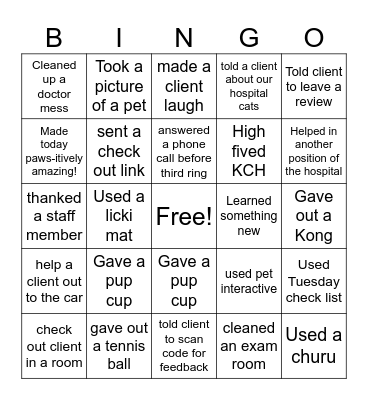 Complete The Tasks and Win A PRIZE Bingo Card