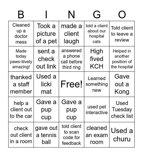 Complete The Tasks and Win A PRIZE Bingo Card