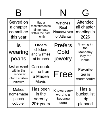 Brewing Bonds BINGO Card