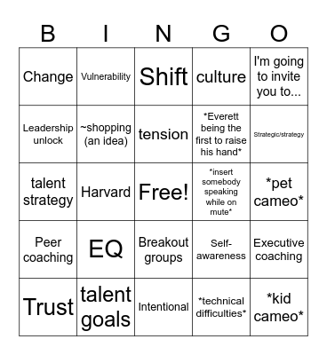 Quest Bingo Card