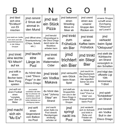 Ligi Bingo 2.0 Bingo Card