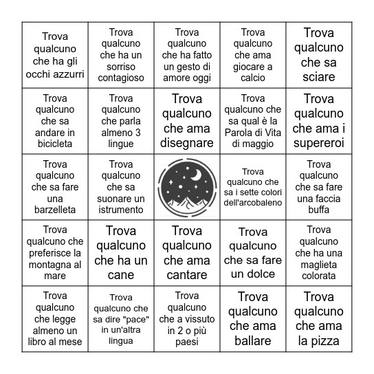 Mariapoli 2026 a Sommascona Bingo Card