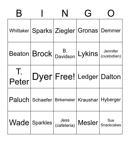 WALK UP SONGS Bingo Card