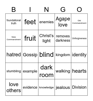 Pastor Bingo Card