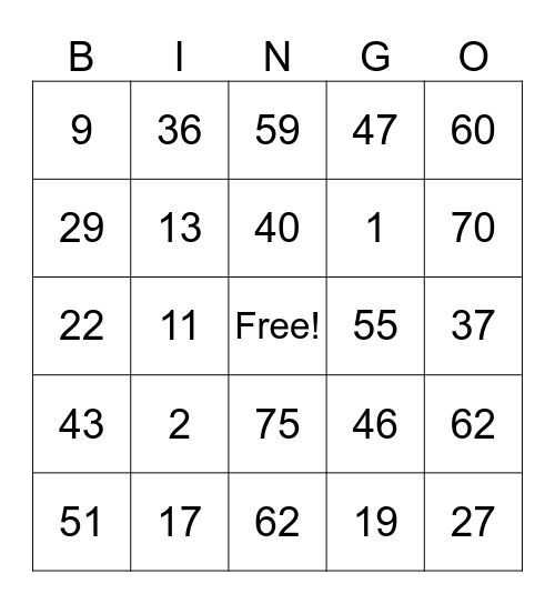 Magnolia Place Bingo Card