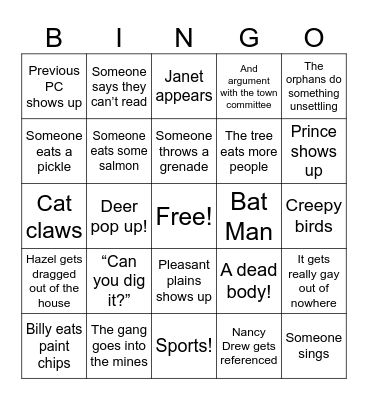 1970s Bingo Card