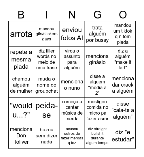 Bingo do Enric Bingo Card