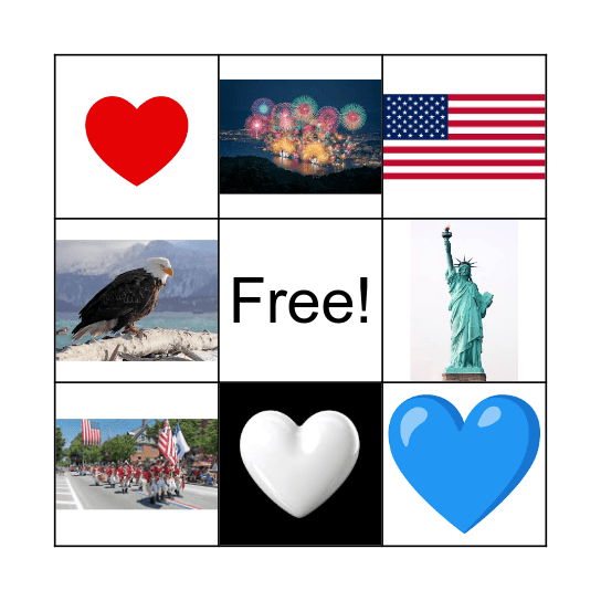 Independence Day Bingo Card