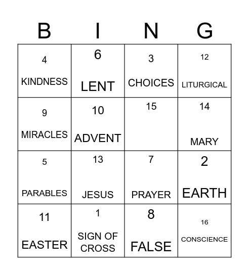 END OF YEAR 2026 Bingo Card