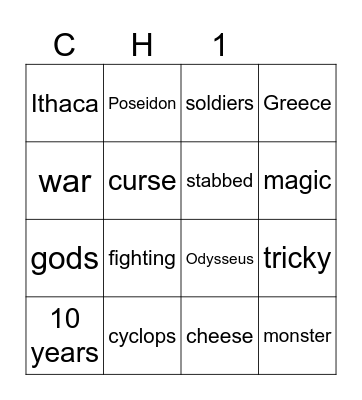 Odyssey Ch1 Bingo Card