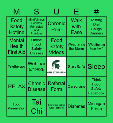 HNI Bingo Card