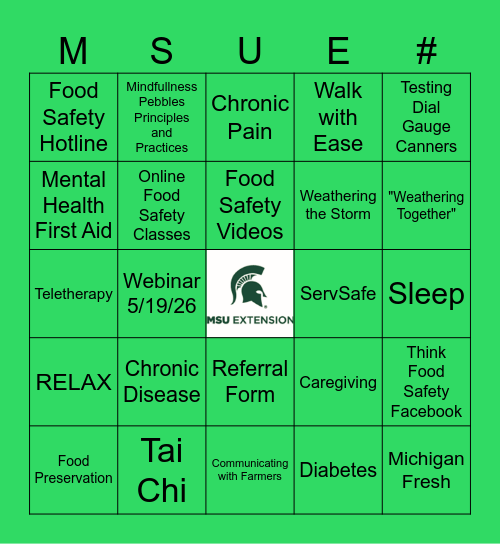 HNI Bingo Card