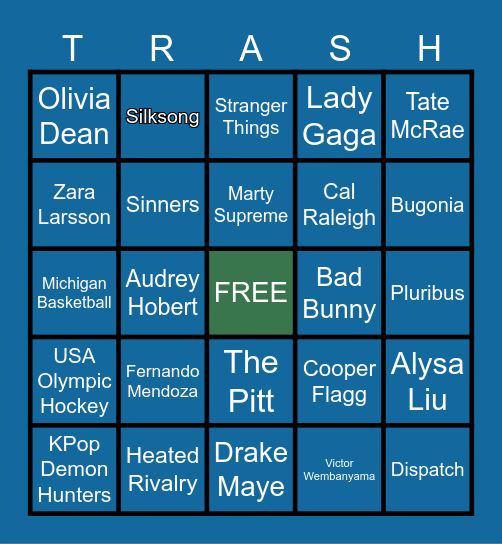 ACRONYM BINGO Card