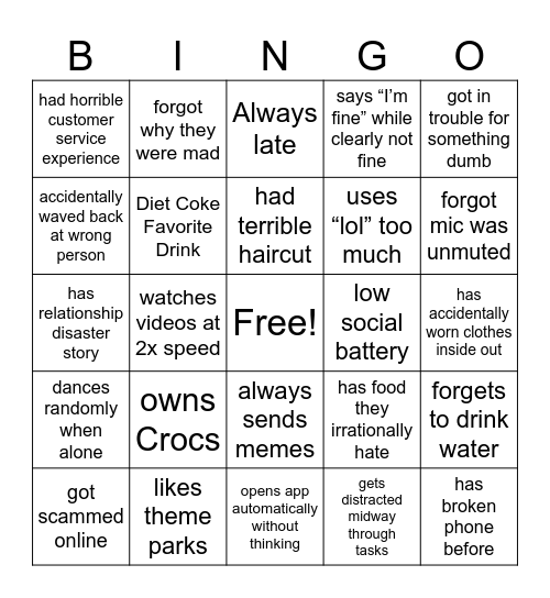 Read Choi 2 Bingo Card