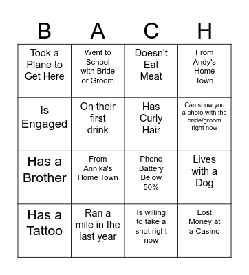Find Someone Who... Bingo Card
