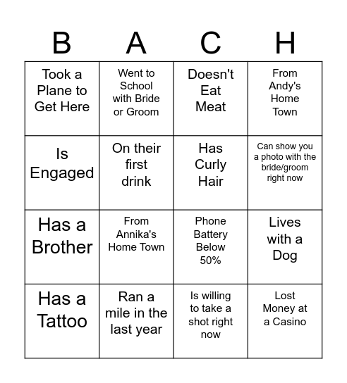 Find Someone Who... Bingo Card