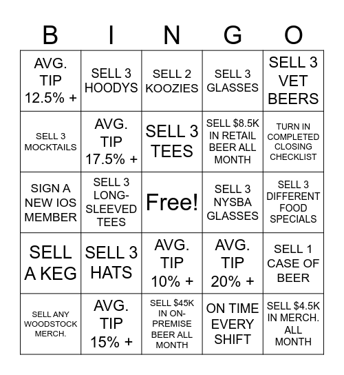 PARADOX SERVER BINGO Card