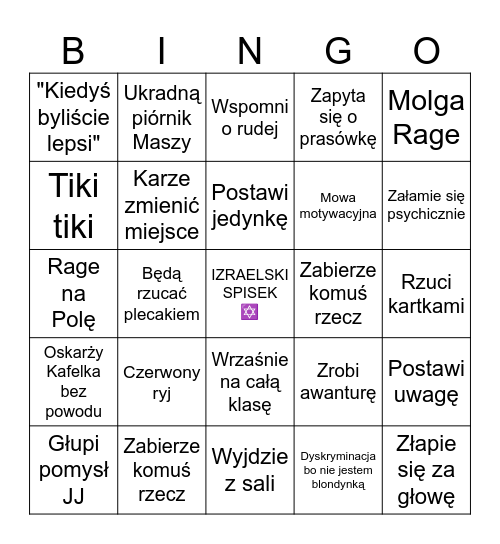 WOS BINGO Card