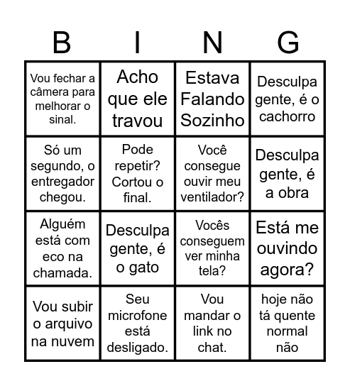 Bingo Home-Office Bingo Card