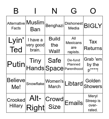 Alternative Bingo Card