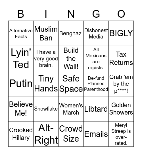 Alternative Bingo Card