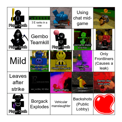 Enfosi Public Lobby Bingo Card