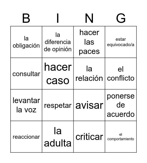 Unit 4 B1 pt.2 Bingo Card