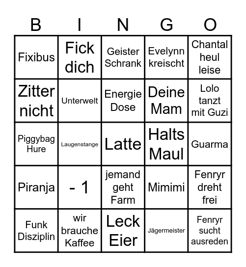 Kyubi Bingo Card