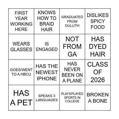 SUMMER CAMP BINGO Card