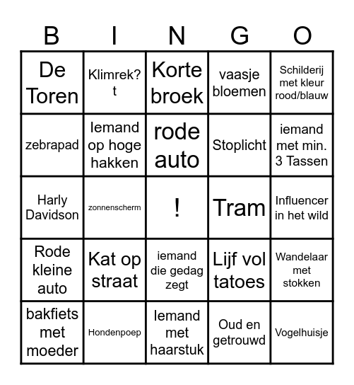 Terras BINGO Card