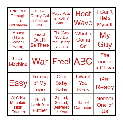 MOWTOWN Bingo Card