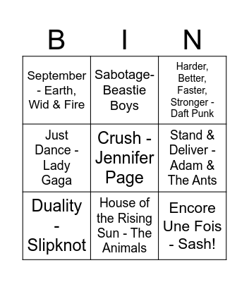 Dad's Birthday Bingo Card
