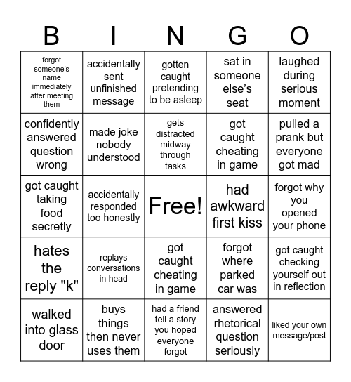 Read Choi 3 Bingo Card