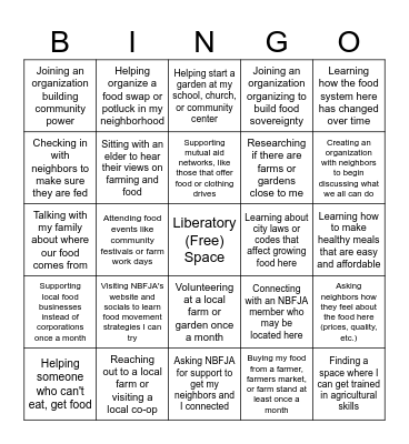 I Can Commit To... Bingo Card
